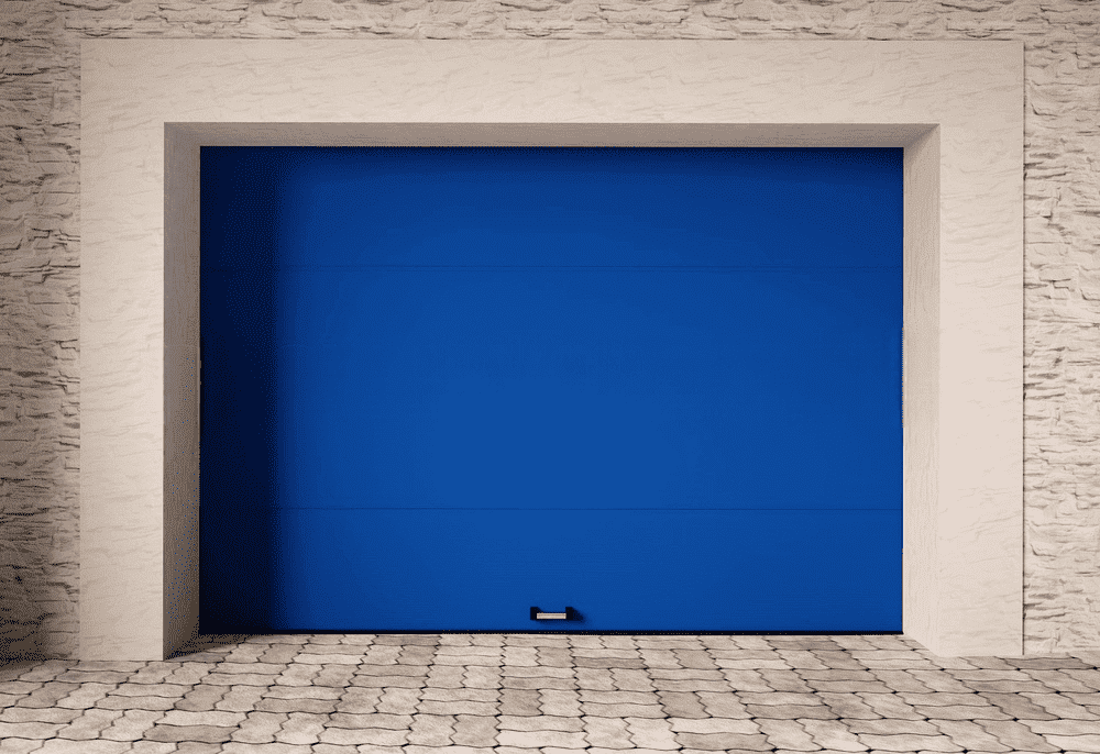 Секционные ворота цвет RAL 5005 (синий)