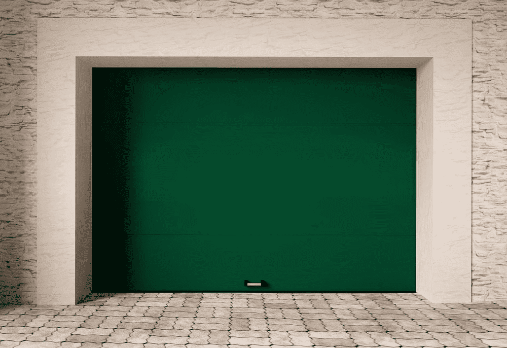 Секционные ворота цвет RAL 6005 (зеленый)