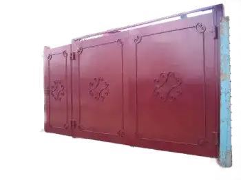 Распашные ворота из стального листа