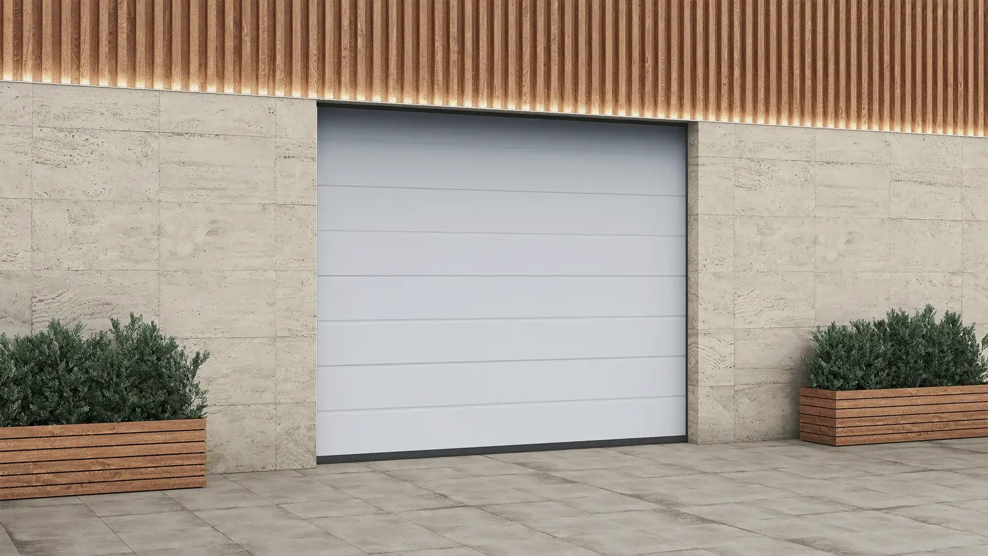 Дизайн панелей гаражных секционных гаражных ворот - M-гофр